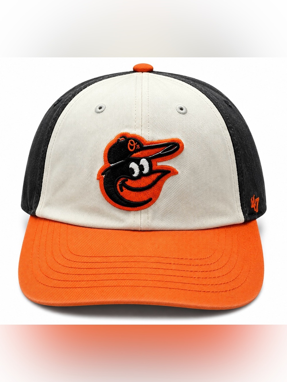 Baltimore Orioles ’47 Brand Women’s Hat Adjustable Strapback Black Orange MLB